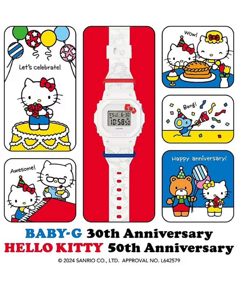 Zegarek damski Casio BABY-G Sport 30th & Hello Kitty 50th Anniversaries Special Edition