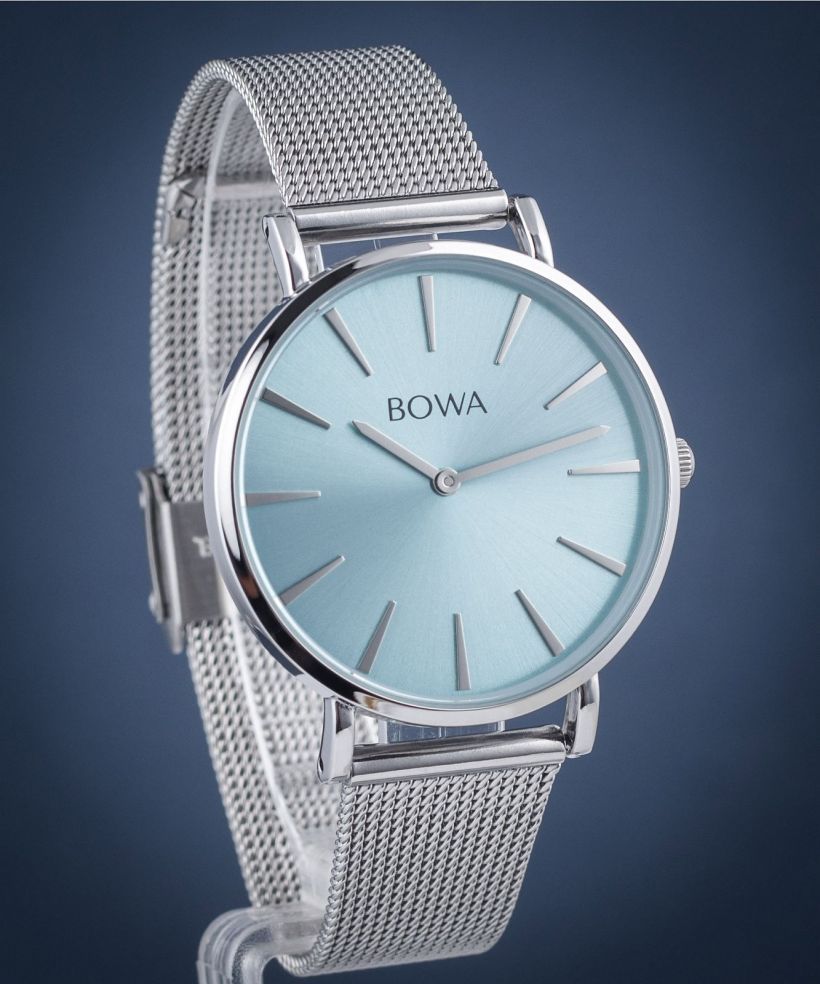 Zegarek damski BOWA New York Ice-Blue Silver Mesh 38