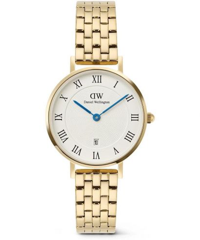 Zegarek damski Daniel Wellington Petite Roman Numerals Date 5-link Gold