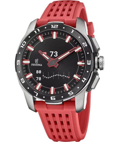 Zegarek Hybrydowy męski Festina Connected Full D Red Titanium