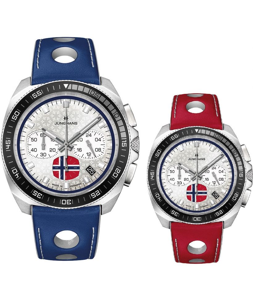 Zegarek męski Junghans 1972 Chronoscope FIS Trondheim Limited Edition SET