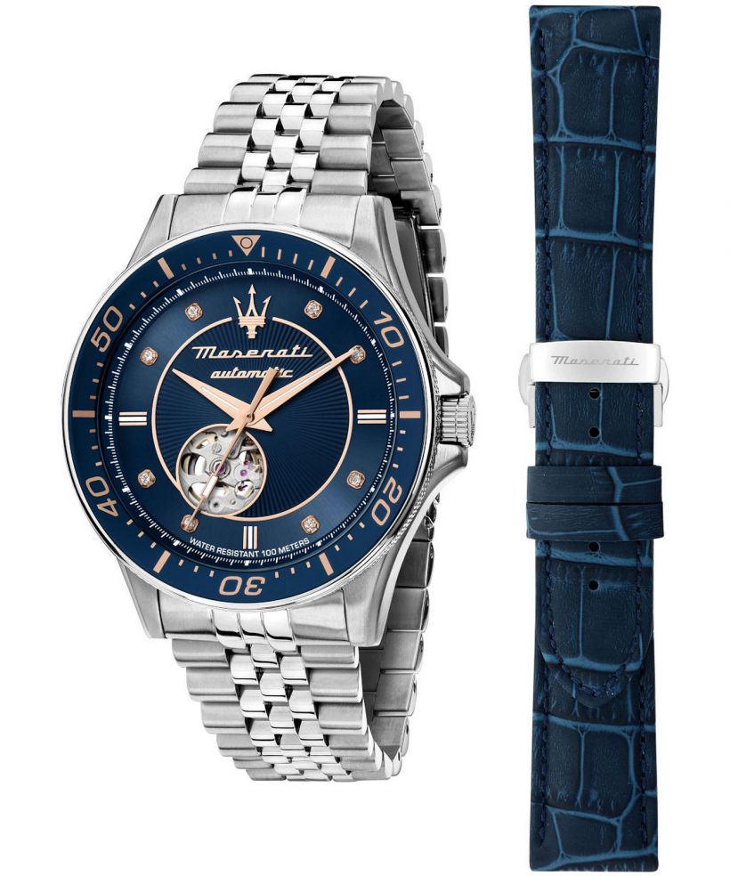 Zegarek męski Maserati Sfida Open Heart Automatic SET