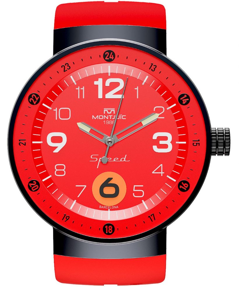 Zegarek męski Montjuic Speed Motorsports Ferrari F1 Inspired Red Maranello
