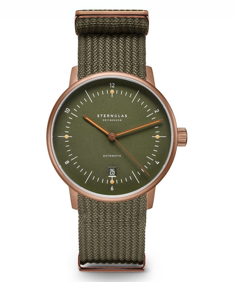 Zegarek męski Sternglas Naos Automatik dunkelgrün bronze