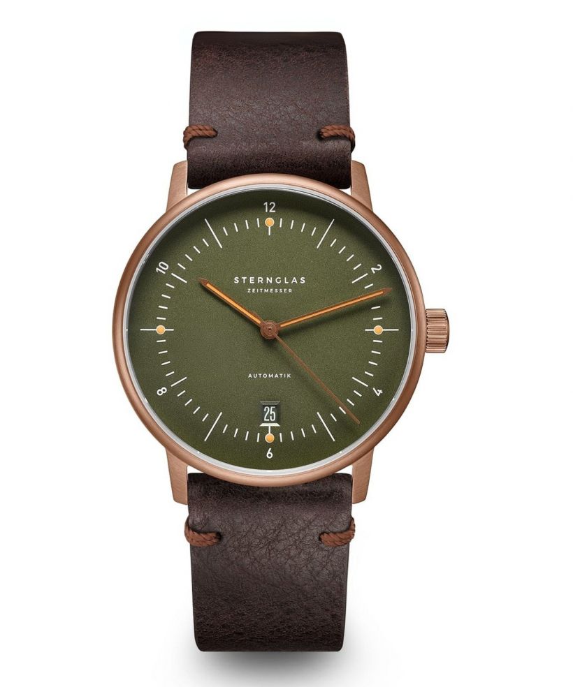 Zegarek męski Sternglas Naos Automatik dunkelgrün bronze