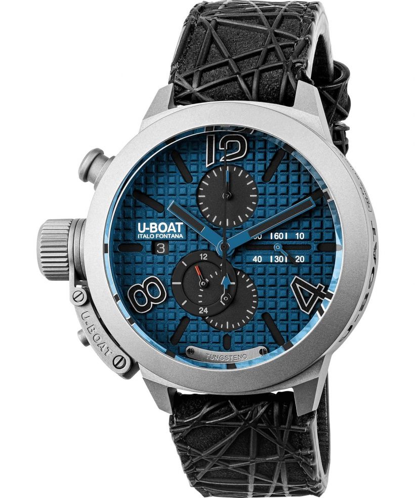 Zegarek męski U-BOAT Classico 45 Titanium Tungsten Blue Chronograph Automatic Limited Edition