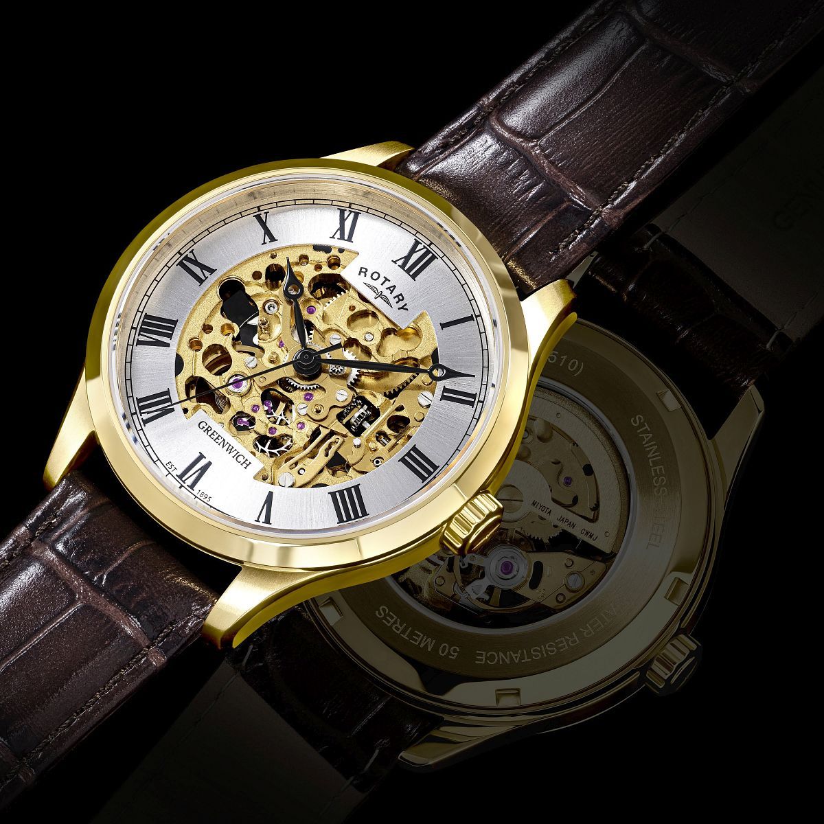 Zegarek męski Rotary Greenwich Automatic Skeleton