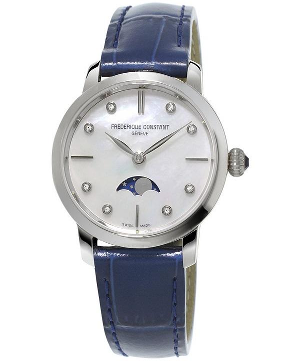 Zegarek Damski Frederique Constant Slimline Moonphase FC-206MPWD1S6