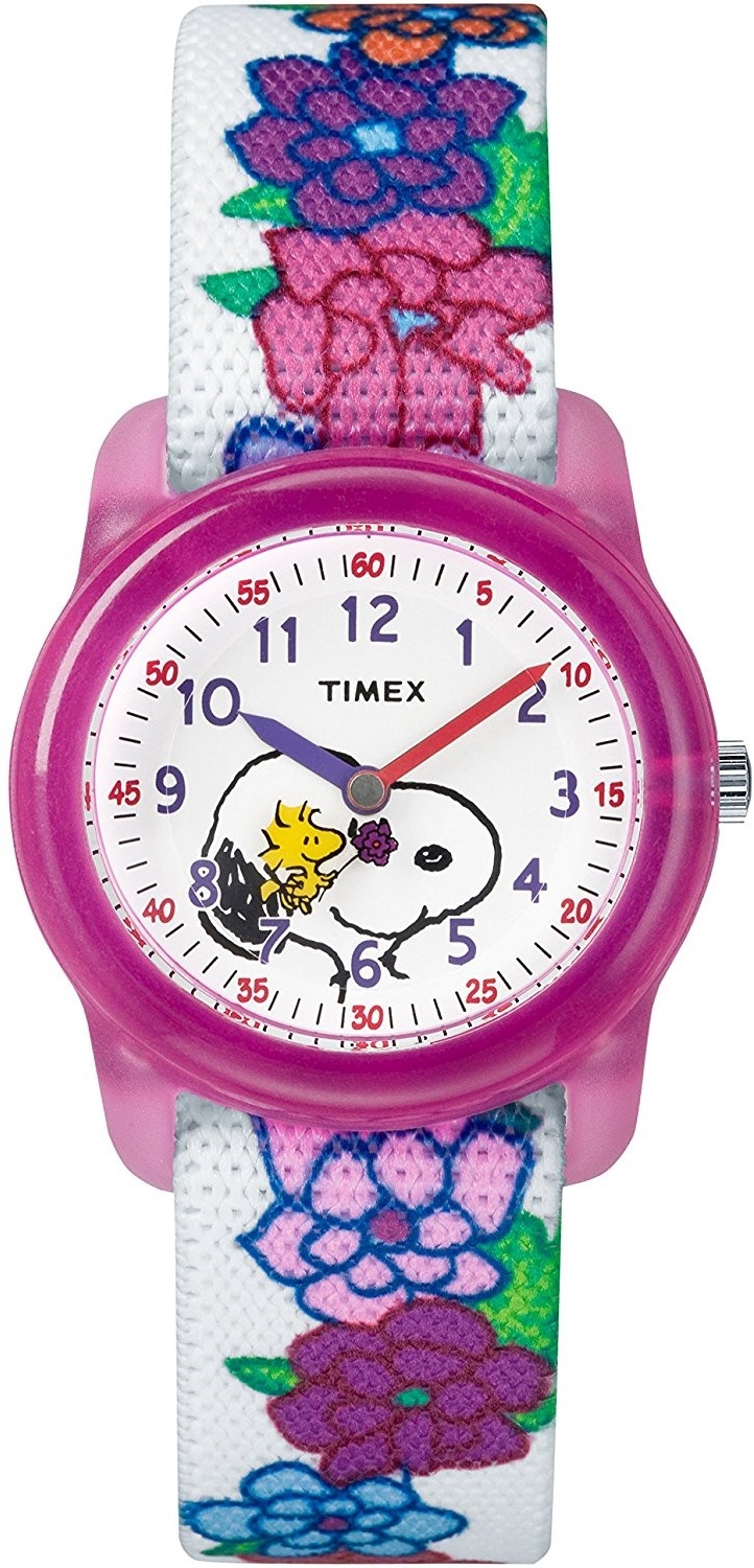 Zegarek dziecięcy Timex Kids Analog X Peanuts Snoopy Flowers TW2R41700