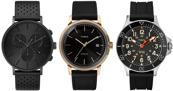 czarne zegarki Timex TW2R79800 / TW2T22800 / TWG017900