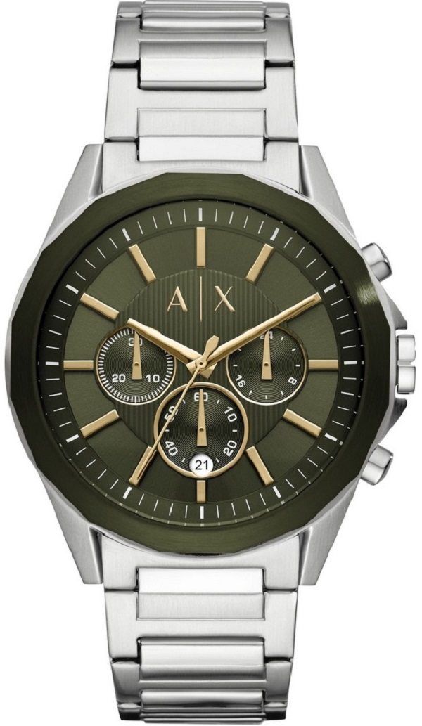 zegarek meski Armani Exchange elegancki zielona tarcza