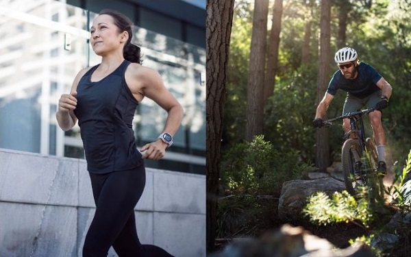 bieganie i jazda na rowerze kolaż Suunto 7