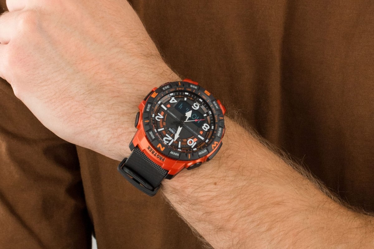 Zegarek męski Casio Protrek Quad Sensor Bluetooth Sync - zegarek z barometrem
