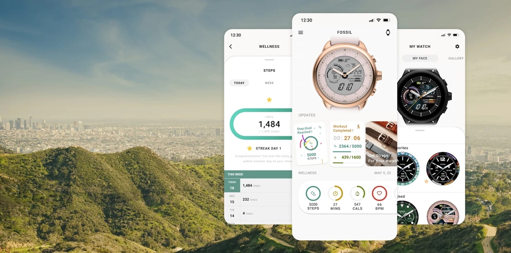 Smartwatch Fossil Gen 6 Hybrid Wellness Edition aplikacja