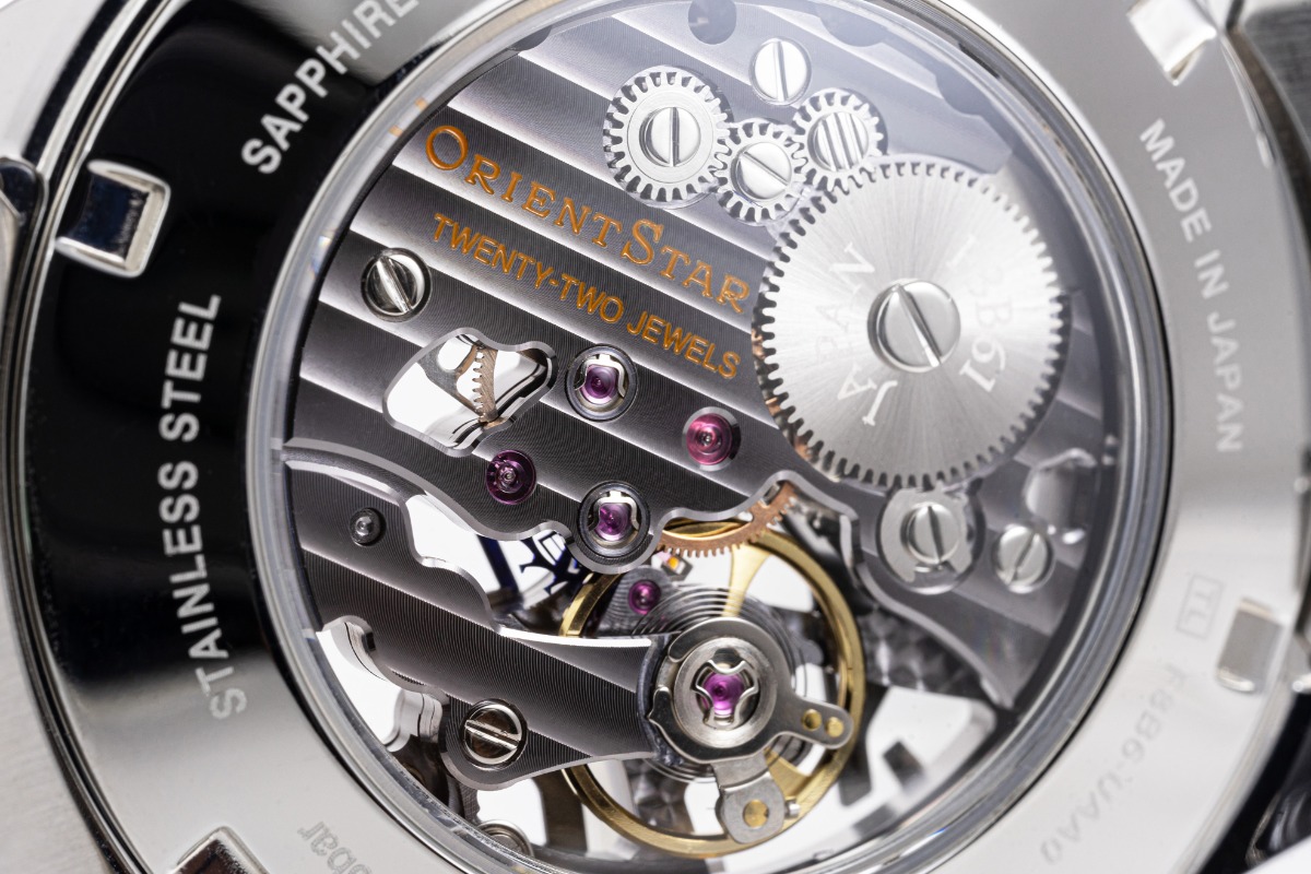 mechanizm F8 szklany dekiel zegarek meski marki orient star model re-az0101n