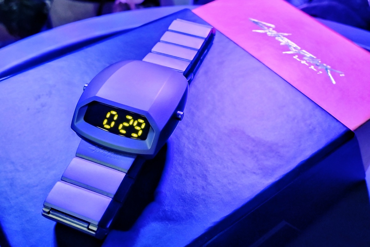 Nowoczesny zegarek Błonie Cyberpunk T-2077