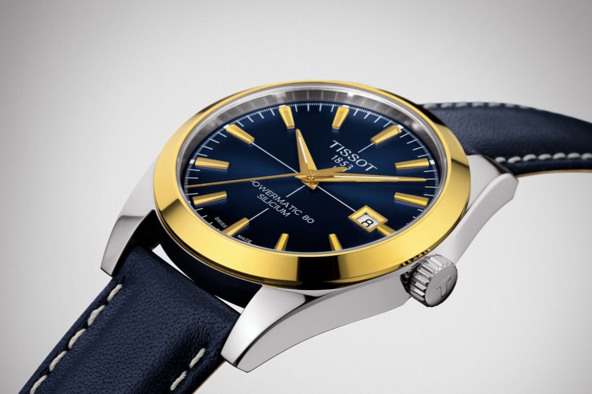 Męski złoty zegarek marki Tissot model T927.407.041.01