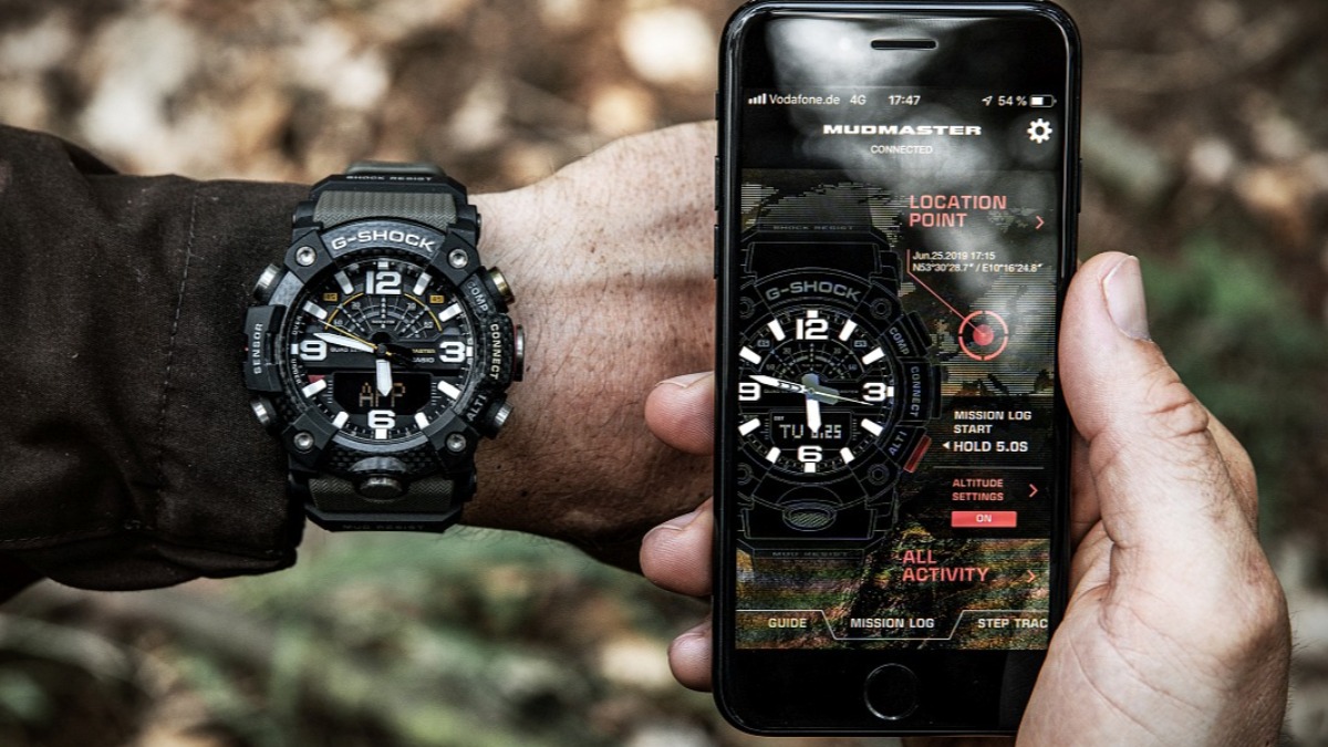 Zegarek Casio G-SHOCK Master of G Mudmaster Carbon Core Guard Quad Sensor Bluetooth Sync
