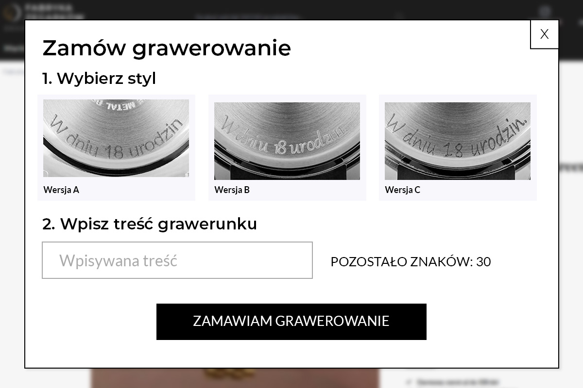 prezent z grawerem