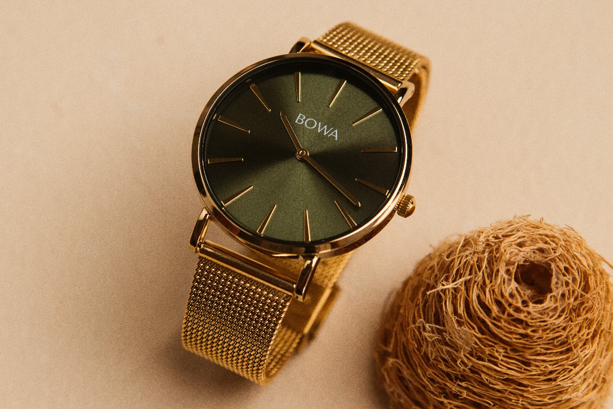 Zegarek damski New York Green-Gold Mesh 38