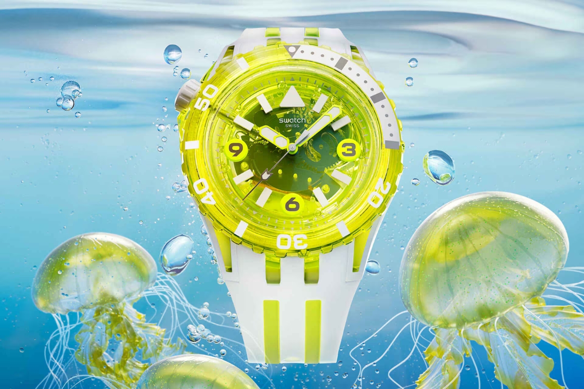 Swatch Scubaqua Egg Yolk Skeleton