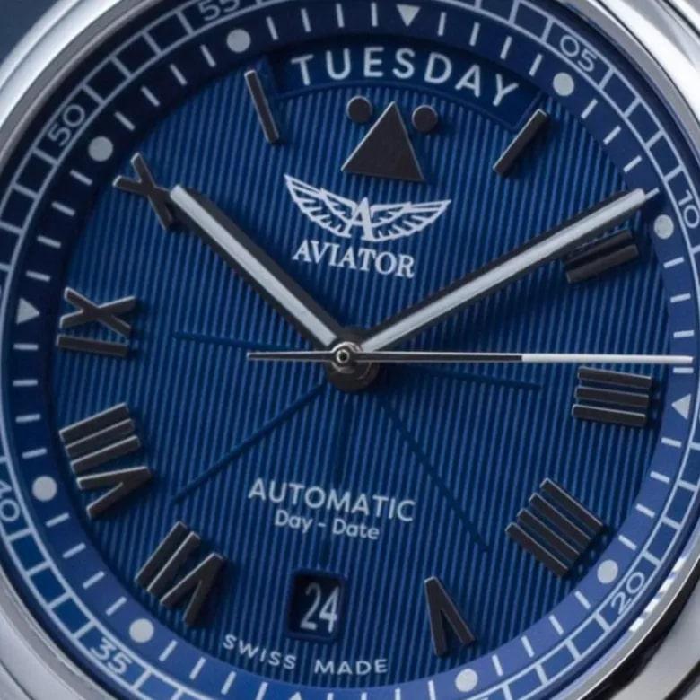 Zegarek Aviator V.3.35.2.275.4 - Datownik dzienny