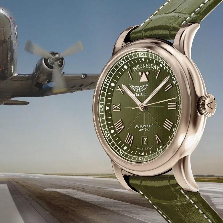 Zegarek Aviator V.3.35.2.282.4 PL - Seria Douglas Day-Date