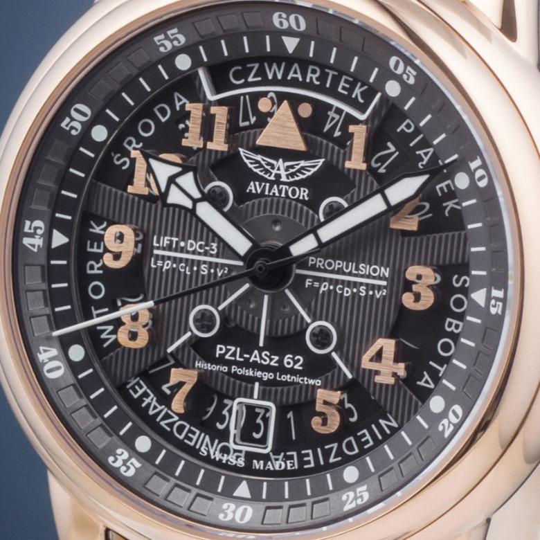 Zegarek Aviator V.3.36.2.294.4 PL - Szkło szafirowe