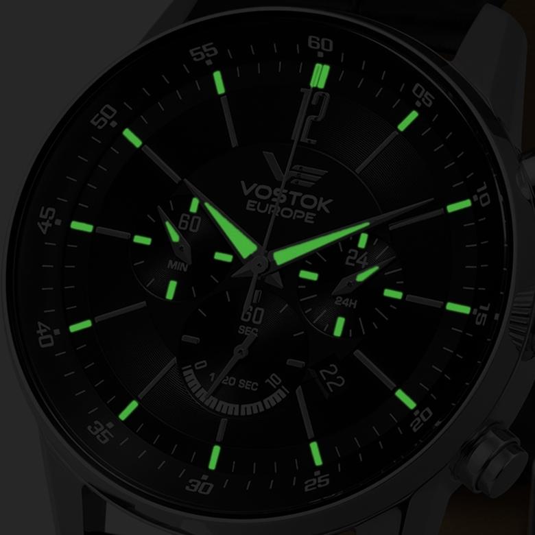 Zegarek Vostok Europe VK64-560C691 - powłoka Super-LumiNova