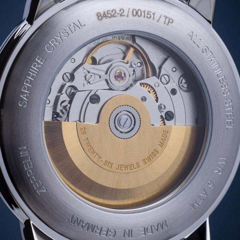 Zegarek Zeppelin 8452-2 - Przezroczysty dekiel